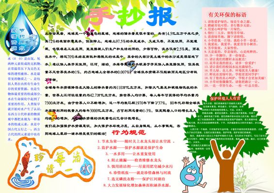广州青少年参加手抄报创造大赛传达绿色环保理念